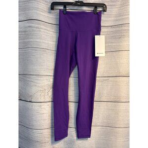 NWT Lululemon Wunder Train HR Tight 25" College Purple Leggings Size 4